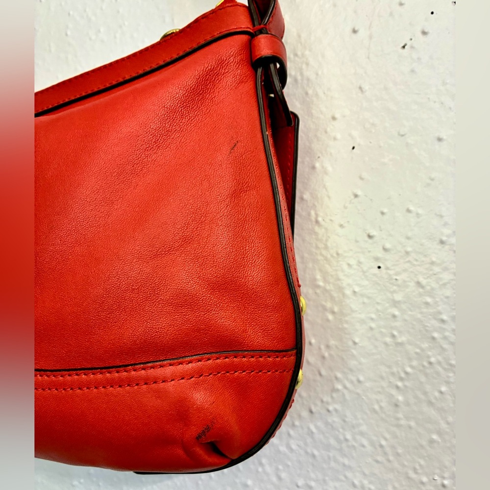 Coach Park Leather East/West Duffle in the color Persimmon - Picture 8 of 9